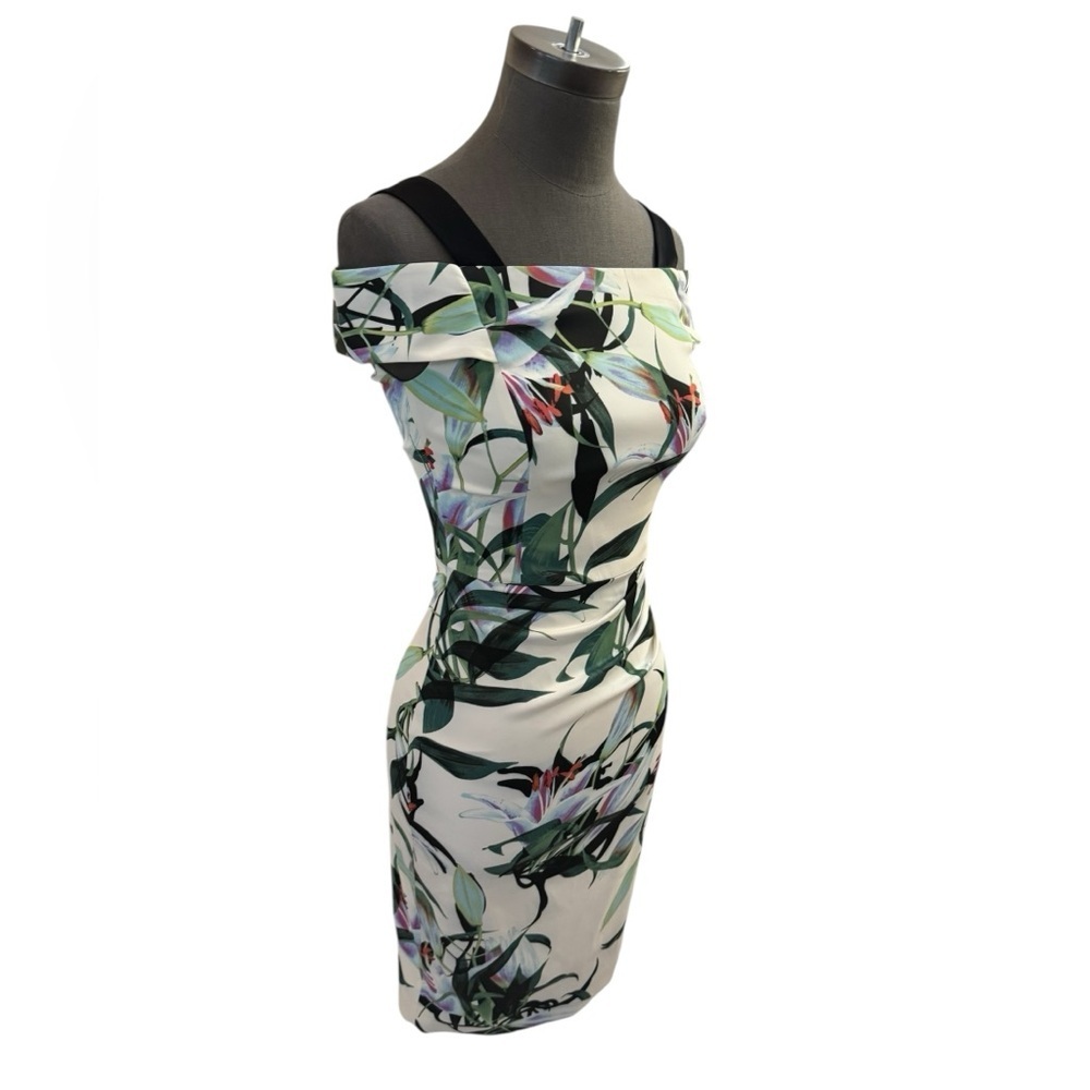 Karen Millen Lily Print Pencil Midi Dress Size 4 - Picture 6 of 13